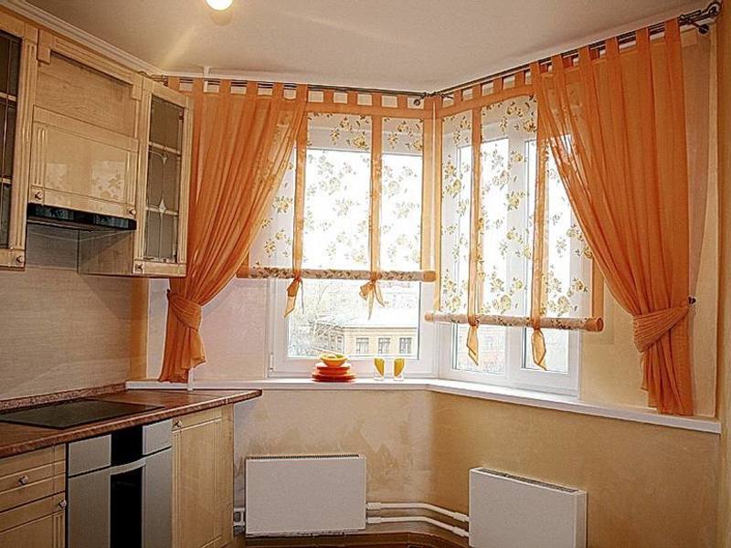 Тюлевые шторы на кухню Короткие шторы