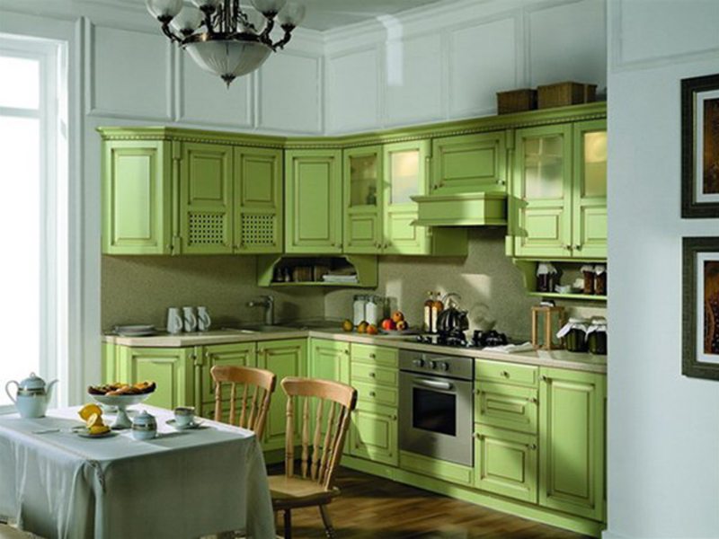 Фисташковые стены на кухне Фисташковые стены в кухне
