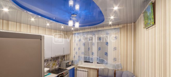 Потолки на кухне (дизайн и фото): натяжной, двухуровневый, пластиковый, подвесной