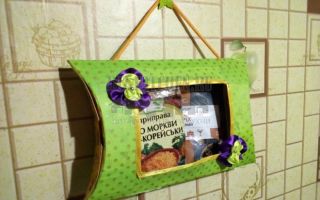 Органайзер-салфеточница для кухни из картонной коробки