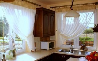 Тюль для кухни: новинки в кухонном дизайне интерьера