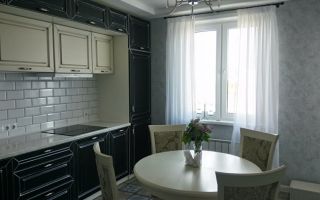 Кухня в стиле современной классики для семьи из четырех человек