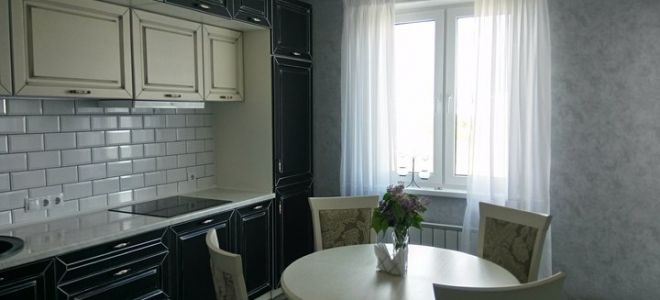 Кухня в стиле современной классики для семьи из четырех человек