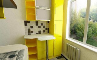 Дизайн, планировка и ход ремонта желтой кухни 6 кв.м