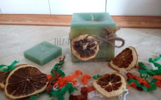 Ароматизированная свеча для декора кухни