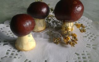 Изготовление грибов из каштанов