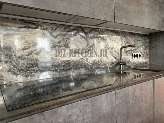 мраморный фартук Мрамор Arabescato Orobico Grigio