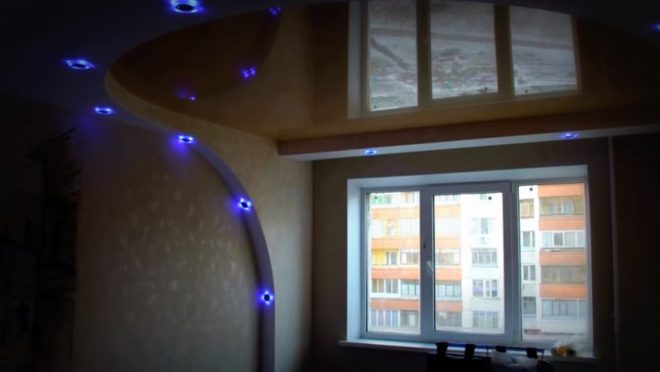 Двухуровневый потолок с подсветкой